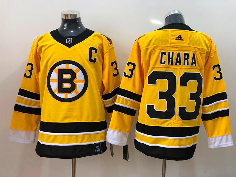 Men's Boston Bruins Zdeno Chara #33 Yellow Jersey